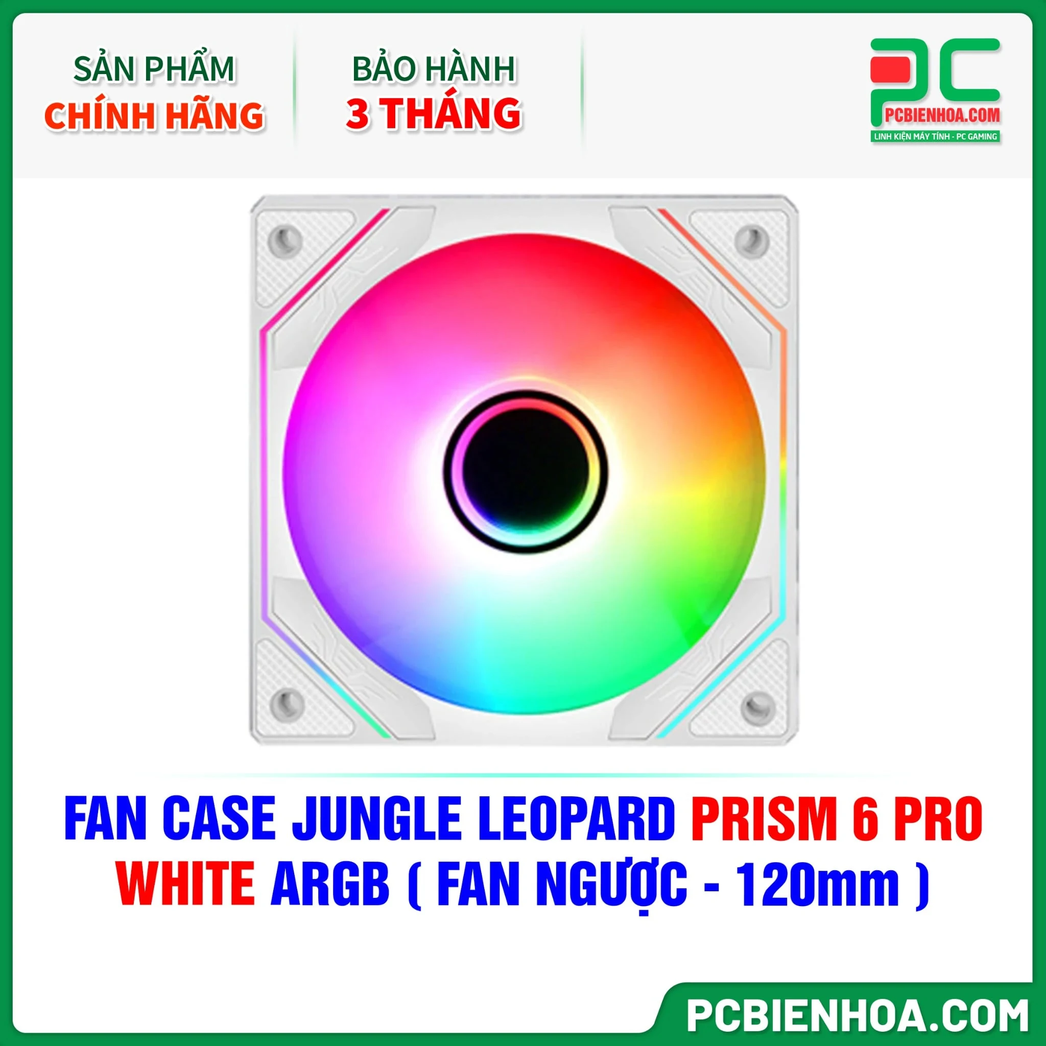 Fan Jungle Leopard Prism 6Pro 120mm - White - ARGB - New