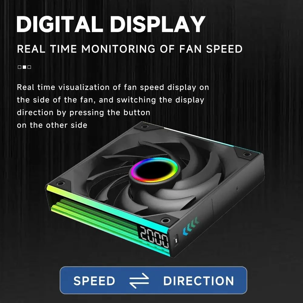 Fan Jungle Leopard Starlink 120 ARGB Reverse Blade - Black - ARGB - New