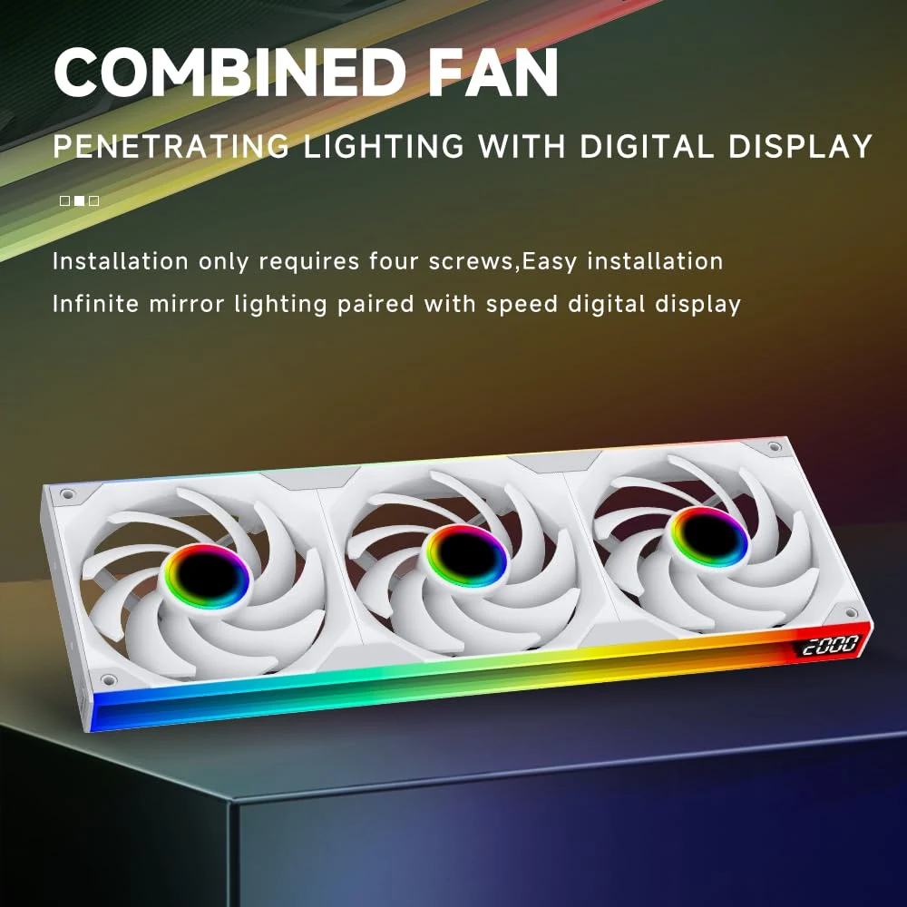 Fan Jungle Leopard Starlink 240 Dual Pack Reverse Blade - White - ARGB - New