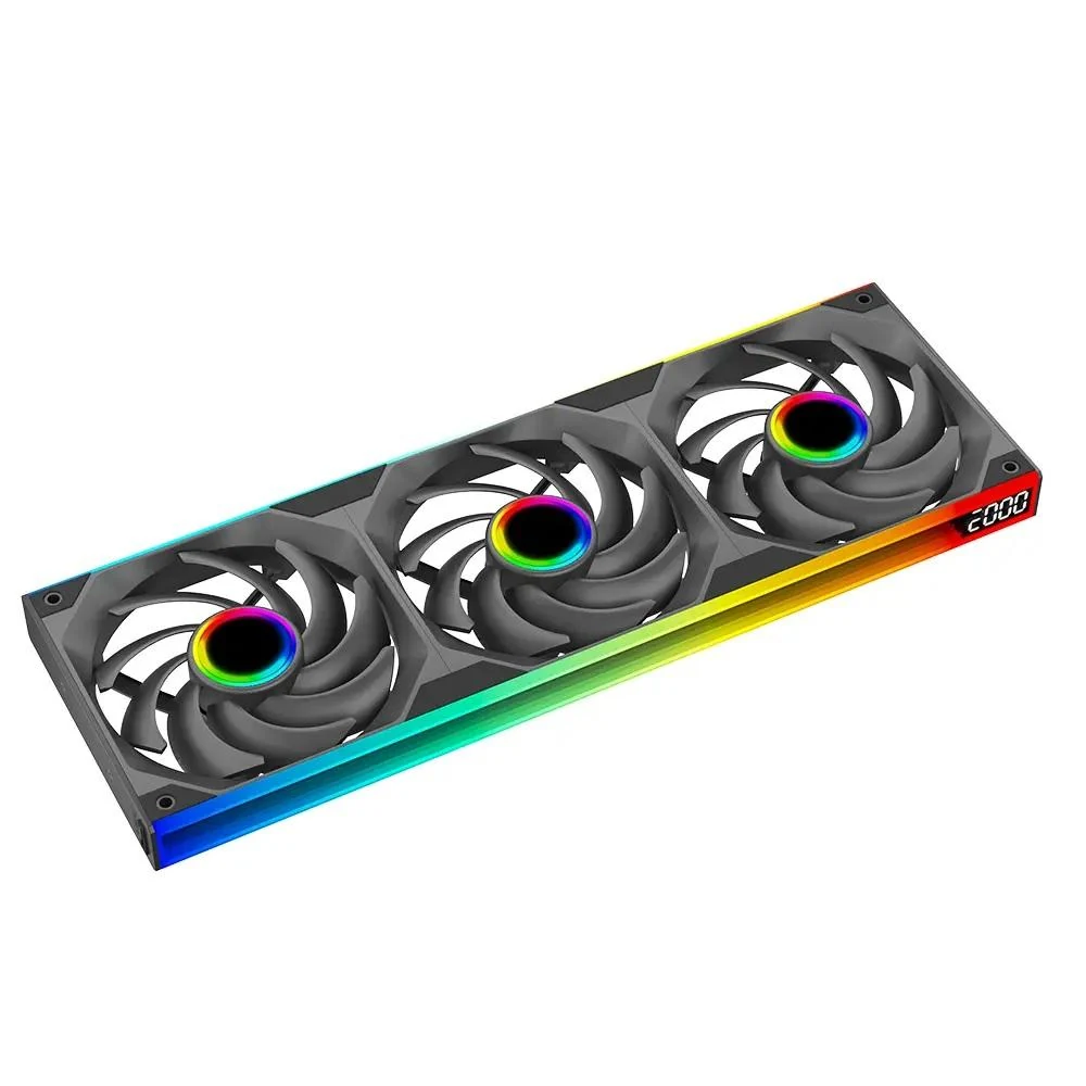 Fan Jungle Leopard Starlink Infinite Mirror 360 Triple Pack Reverse Blade - White - ARGB - New