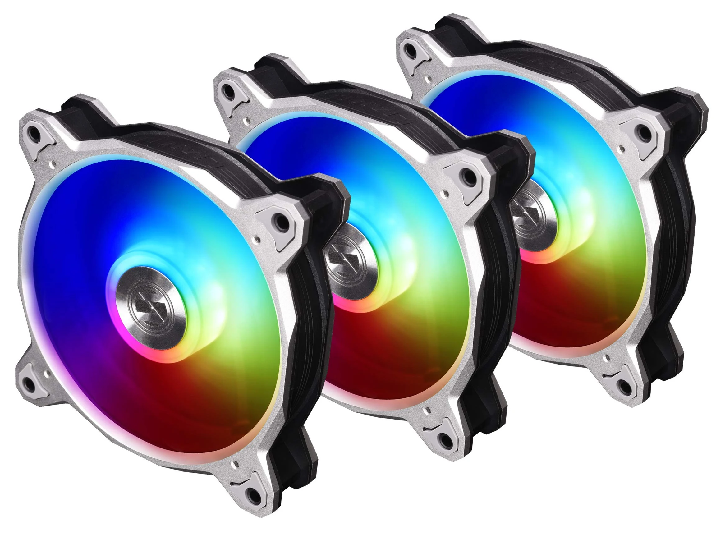 Fan LIAN LI BORA Digital 120 Triple Pack - Silver - ARGB - New
