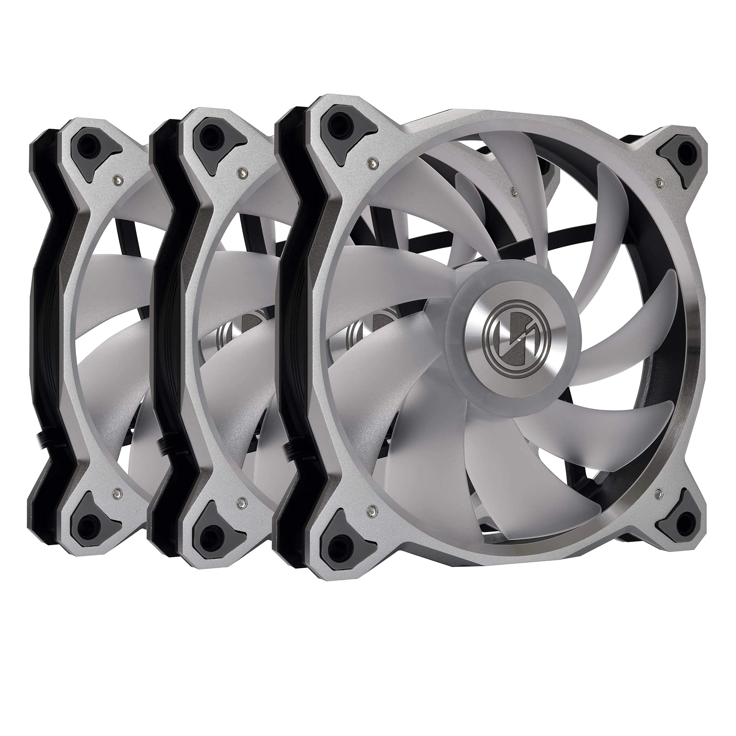 Fan LIAN LI BORA Digital 120 Triple Pack - Silver - ARGB - New