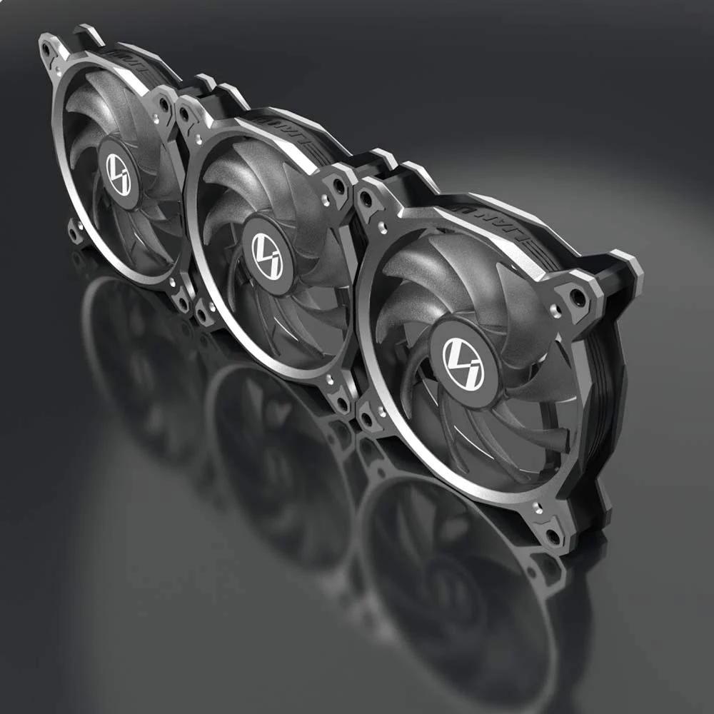 Fan LIAN LI BORA Lite 120 Triple Pack - Silver - RGB - New