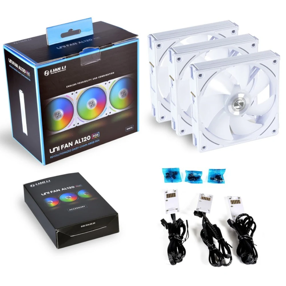 Fan LIAN LI UNI FAN AL120 Single Pack - White - ARGB - New