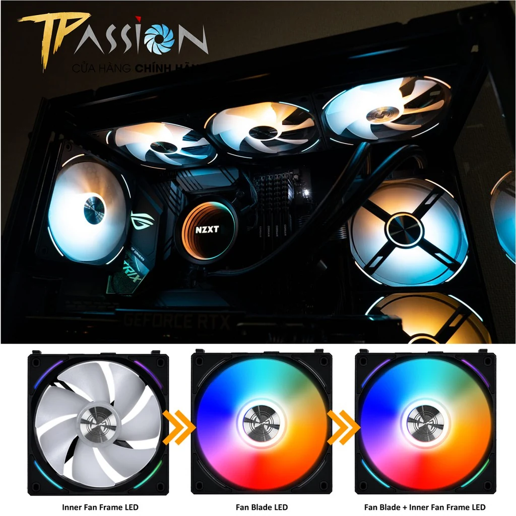 Fan LIAN LI UNI FAN AL140 Single Pack - Black - ARGB - New