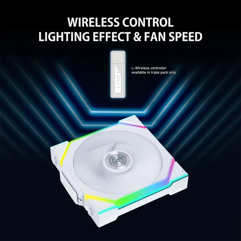Fan LIAN LI UNI FAN SL-INF Wireless 120 Reverse Blade Single Pack - White - ARGB - New