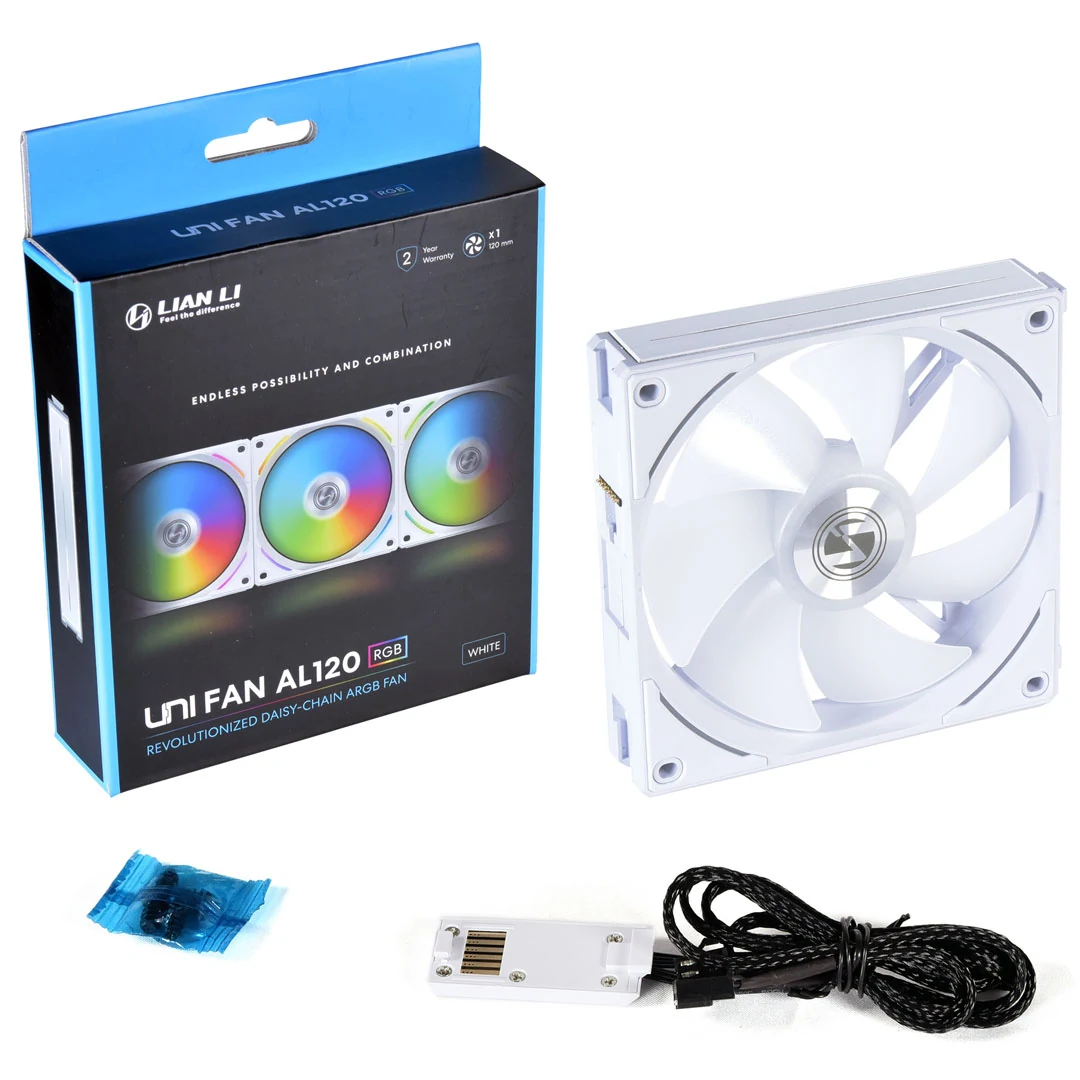 Fan LIAN LI UNI FAN SL120 Single Pack - White - ARGB - New