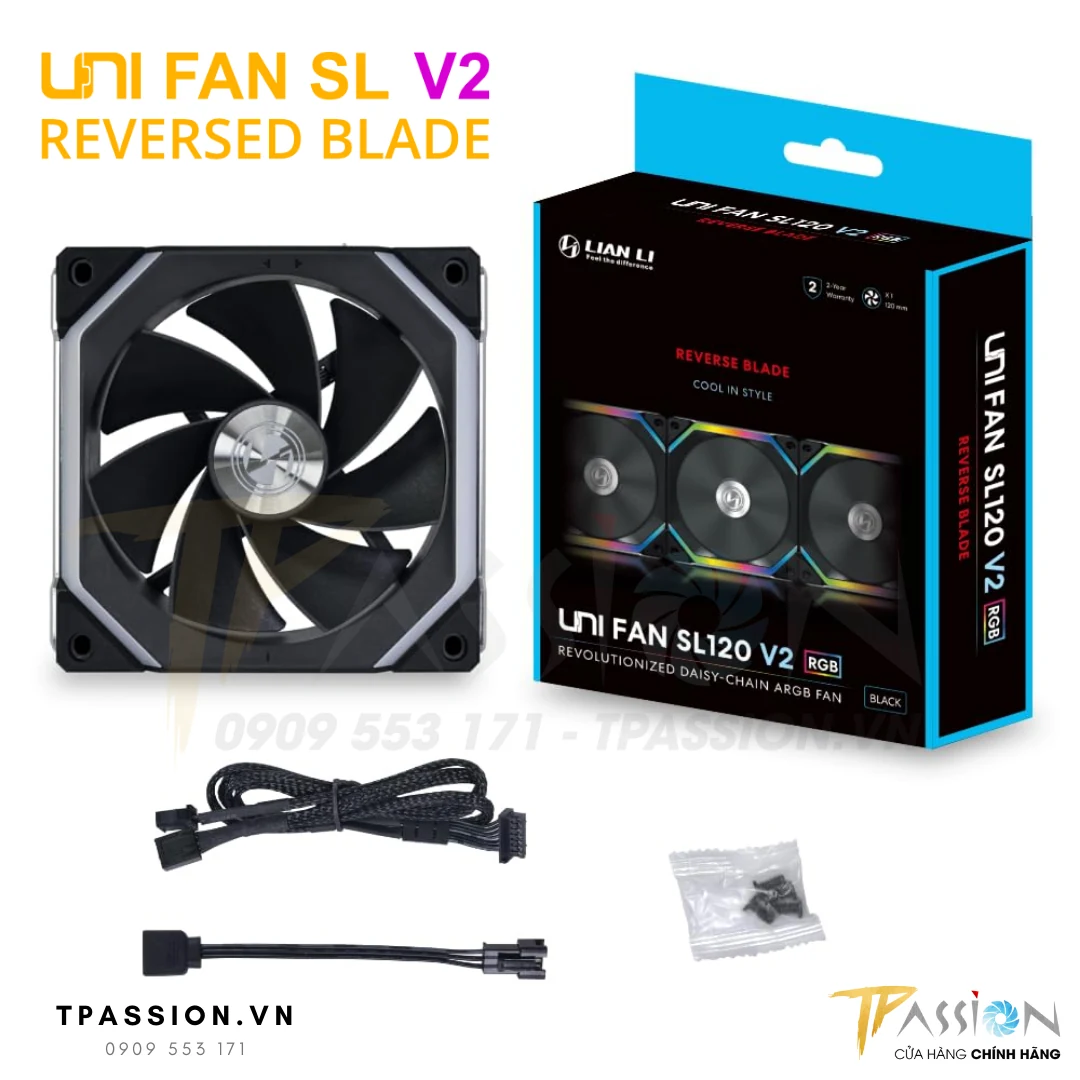 Fan LIAN LI UNI FAN SL120 V2 Single Pack - Black - ARGB - New