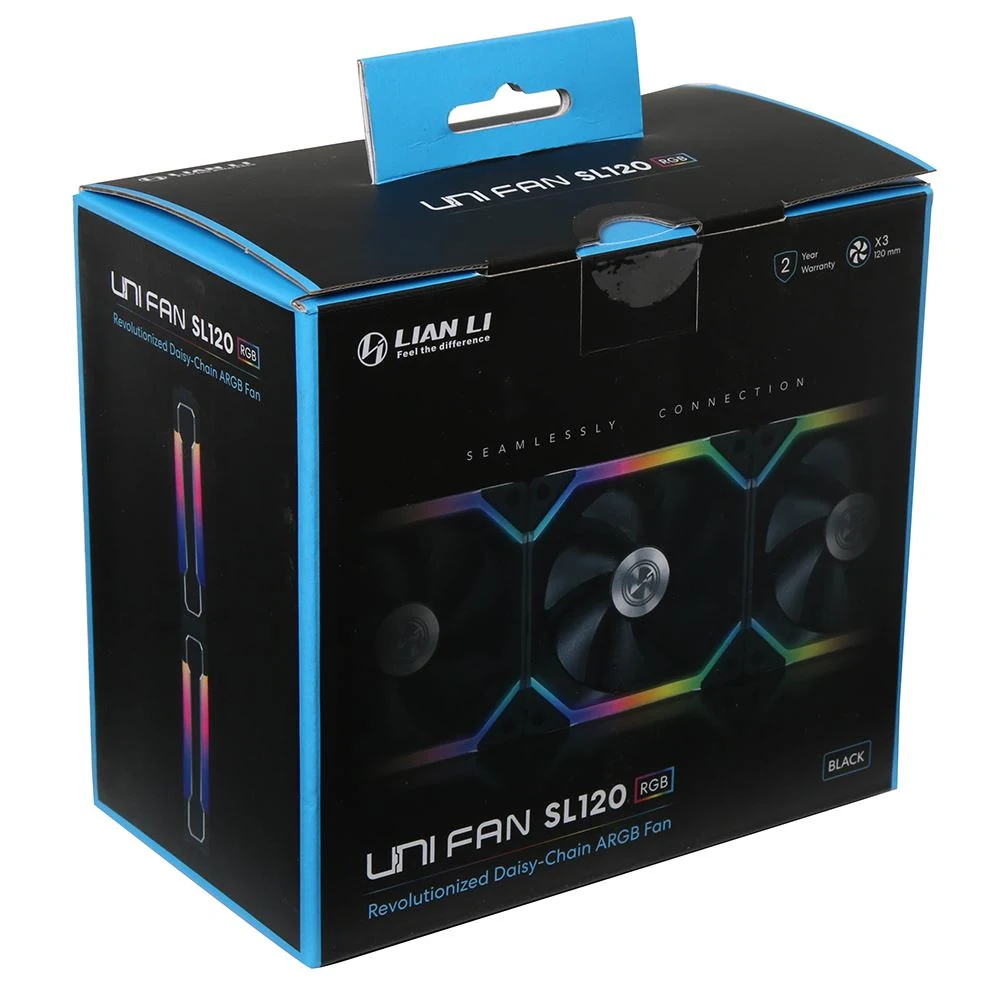Fan LIAN LI UNI FAN SL120 V2 Triple Pack - Black - ARGB - New