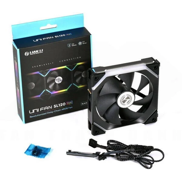 Fan LIAN LI UNI FAN SL120 V2 Triple Pack - Black - ARGB - New