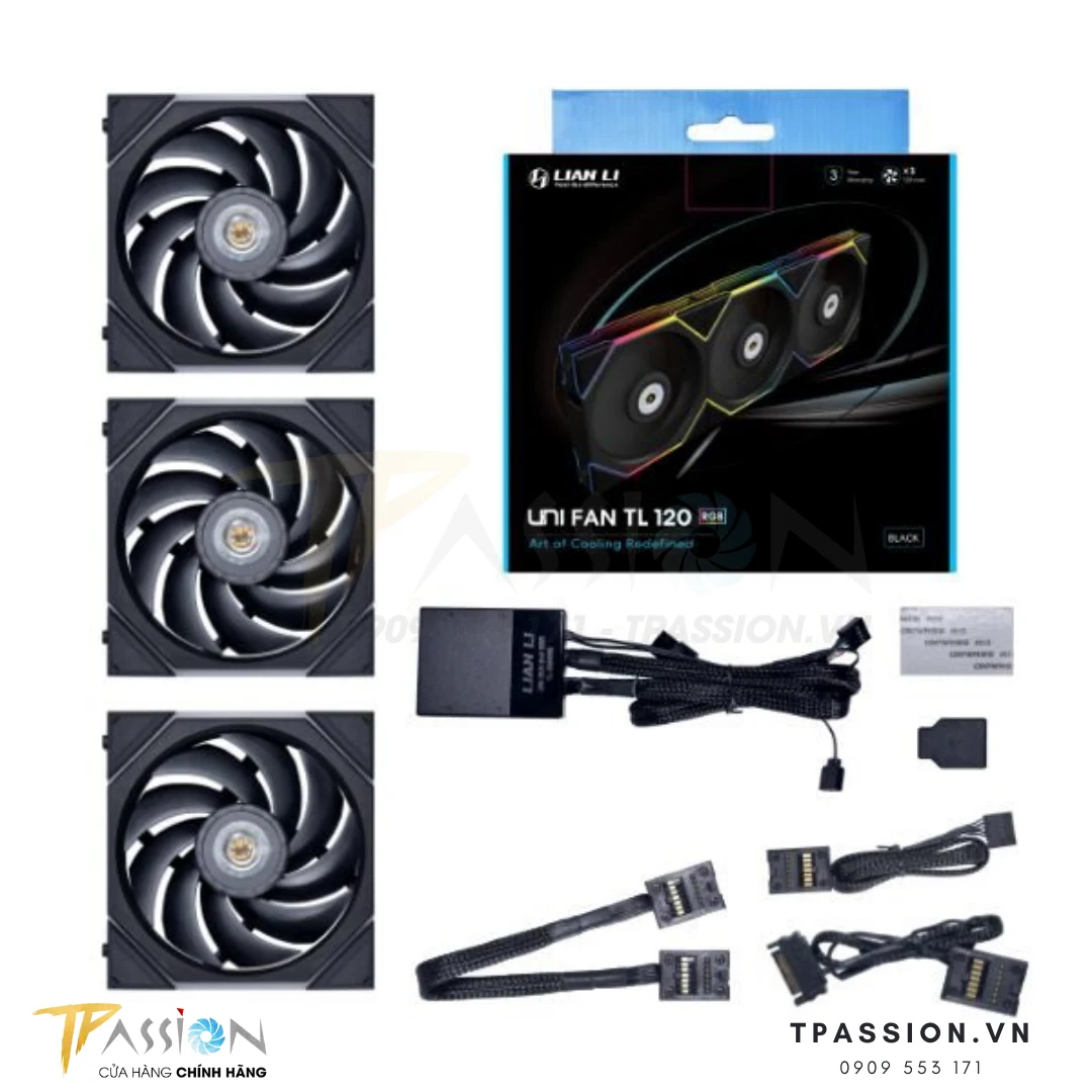Fan LIAN LI UNI FAN TL 120 Triple Pack - Black - ARGB - New