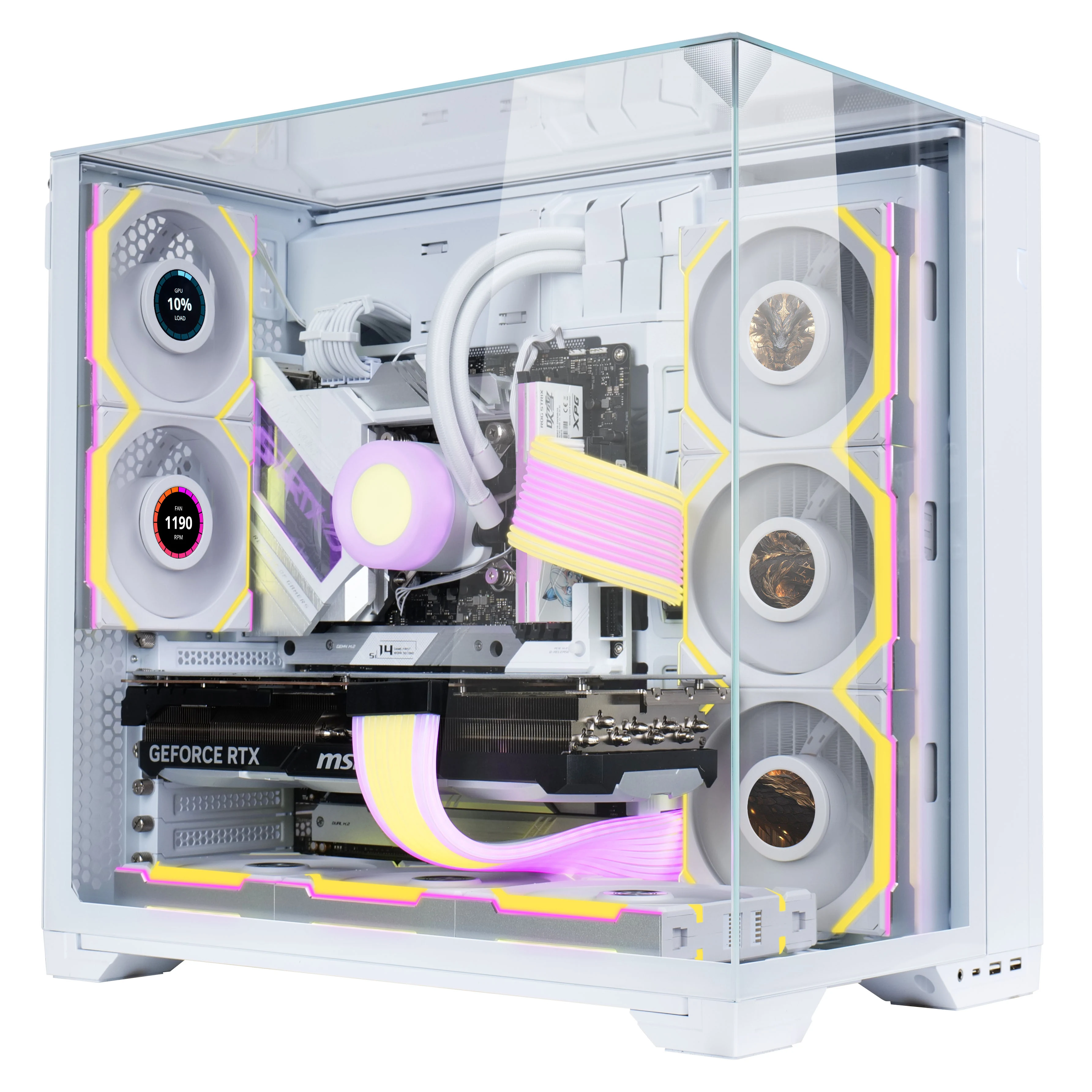 Fan LIAN LI UNI FAN TL LCD 120 Reverse Blade Single Pack - White - ARGB - New