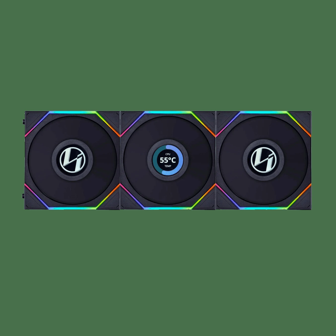 Fan LIAN LI UNI FAN TL LCD 120 Single Pack - Black - ARGB - New