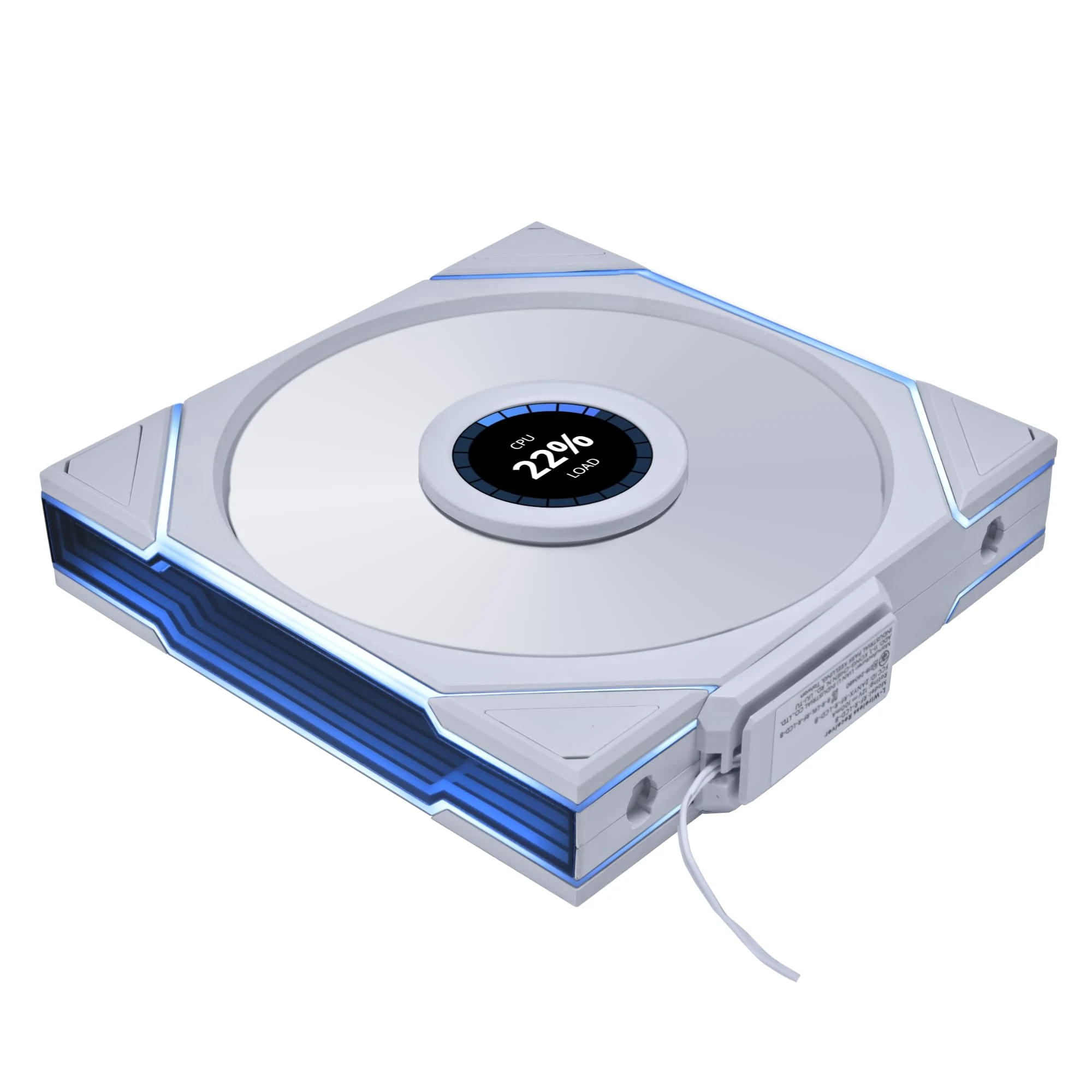 Fan LIAN LI UNI FAN TL LCD 140 Reverse Blade Single Pack - White - ARGB - New