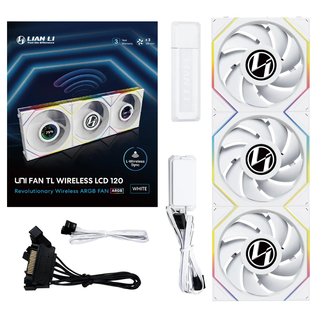 Fan LIAN LI UNI FAN TL Wireless 120 Single Pack - White - ARGB - New