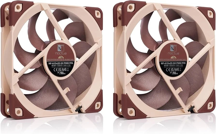 Fan Noctua NF-A12x25 G2 PWM Sx2-PP Dual Pack - Brown/Beige - PWM - New