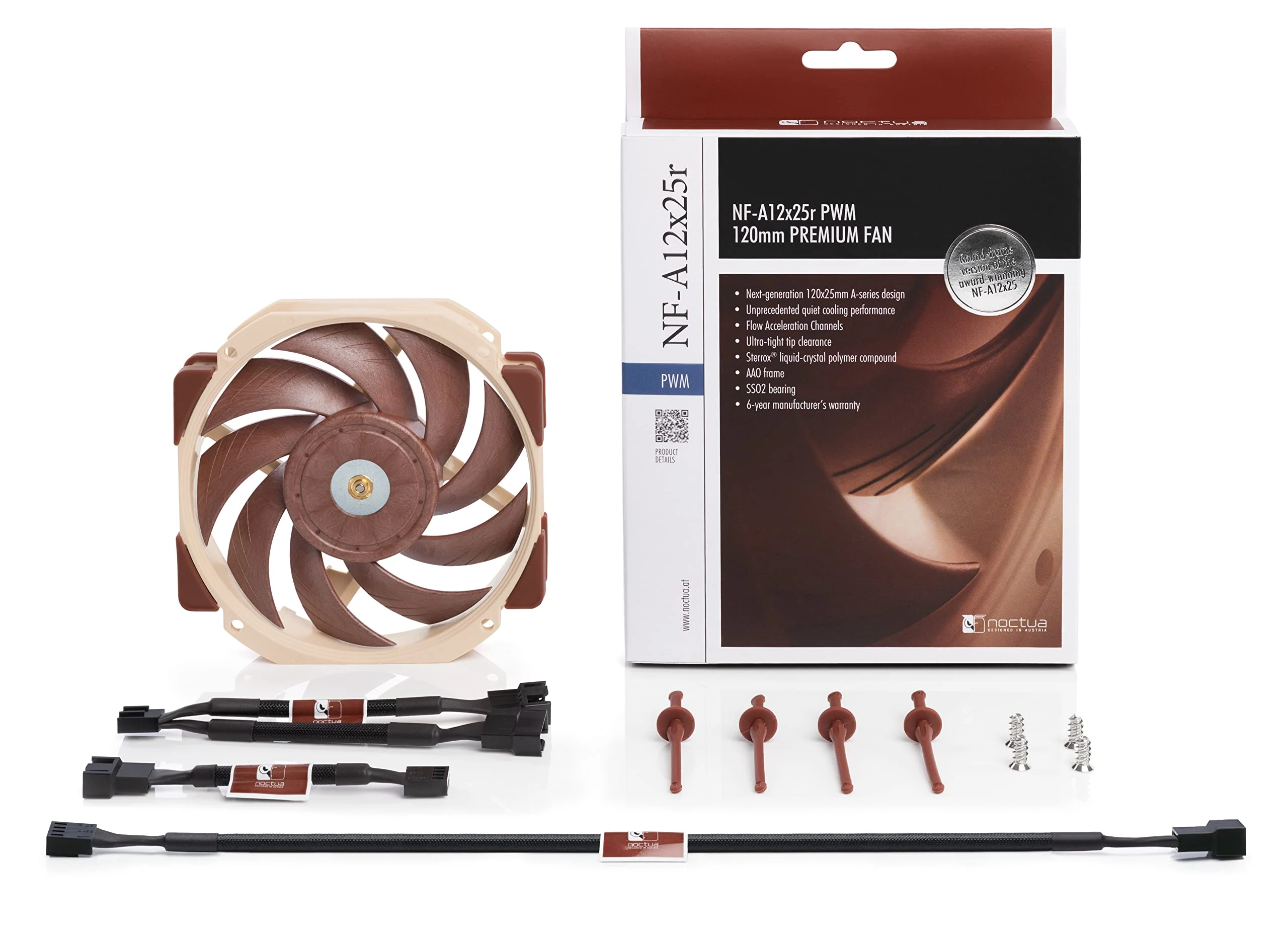 Fan Noctua NF-A12x25 PWM - Brown/Beige - PWM - New