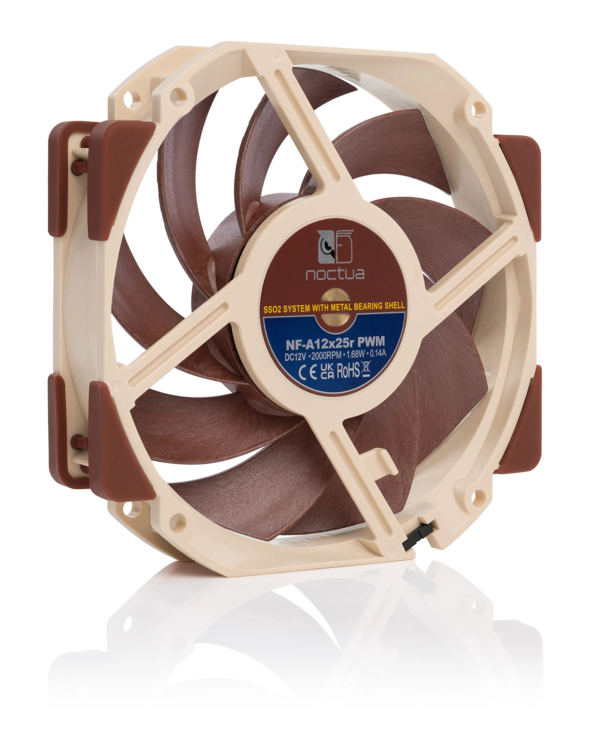 Fan Noctua NF-A12x25r PWM - Brown/Beige - PWM - New