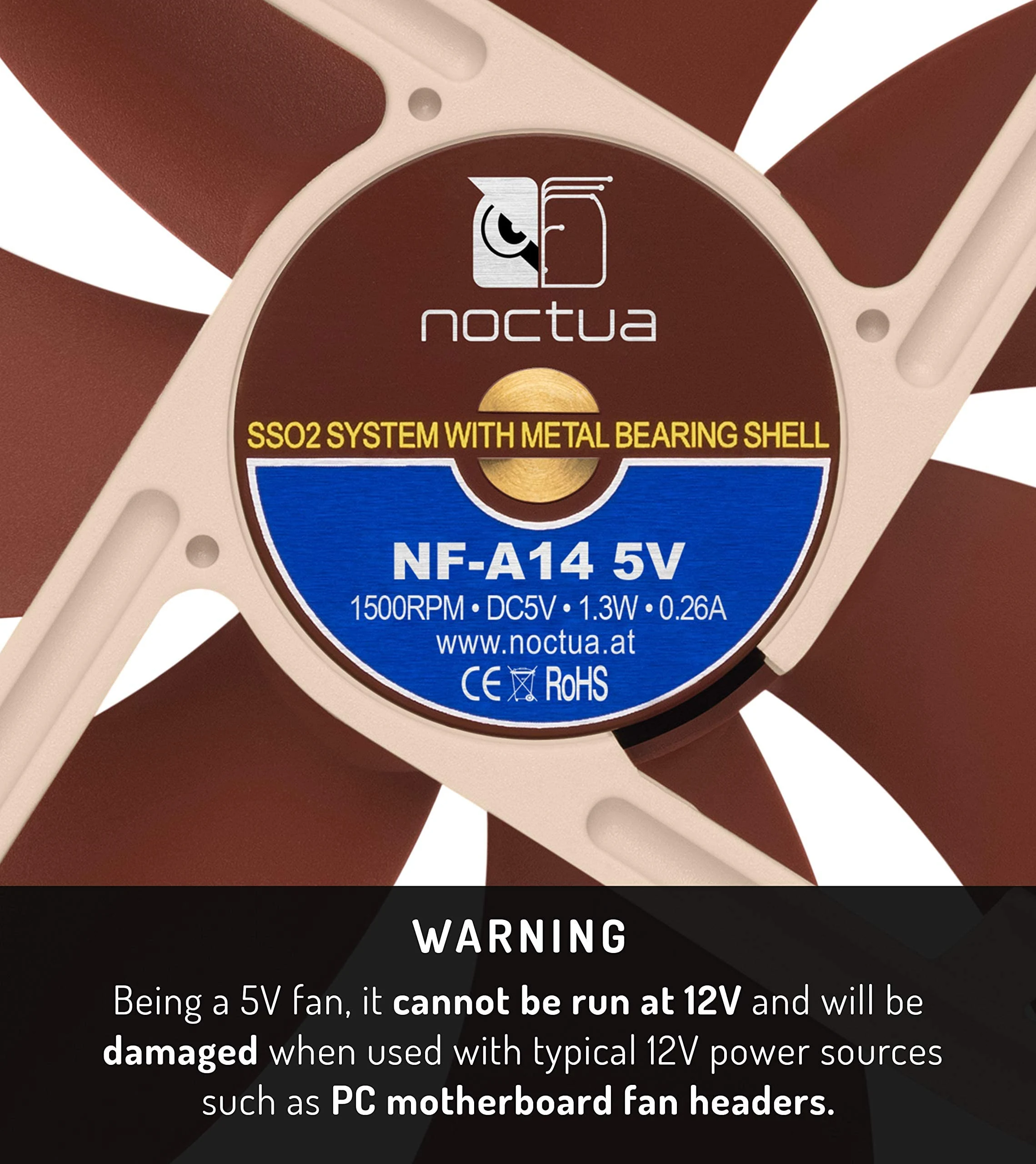 Fan Noctua NF-A14 FLX - Brown/Beige - 3 Pin - New