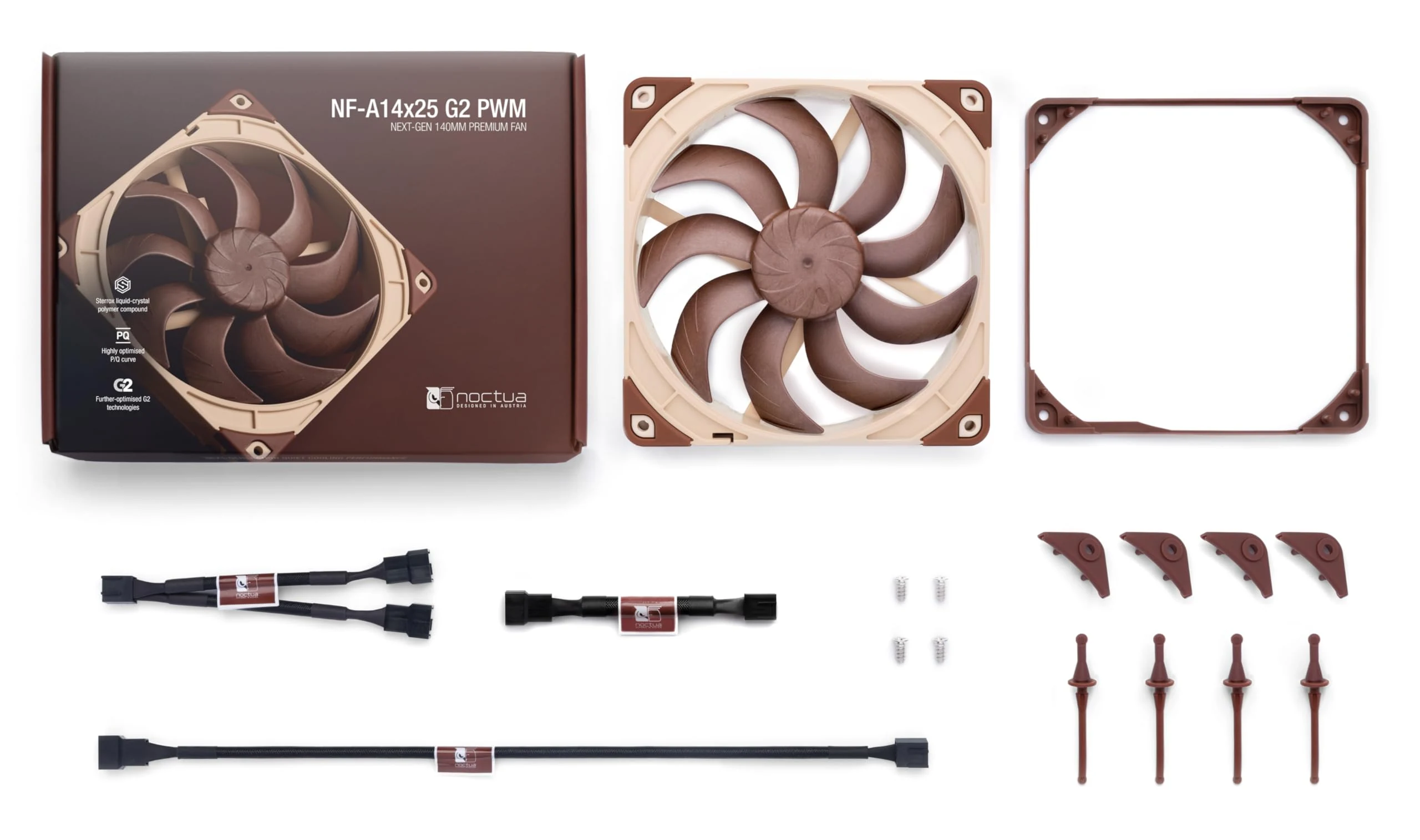 Fan Noctua NF-A14 PWM - Brown/Beige - PWM - New