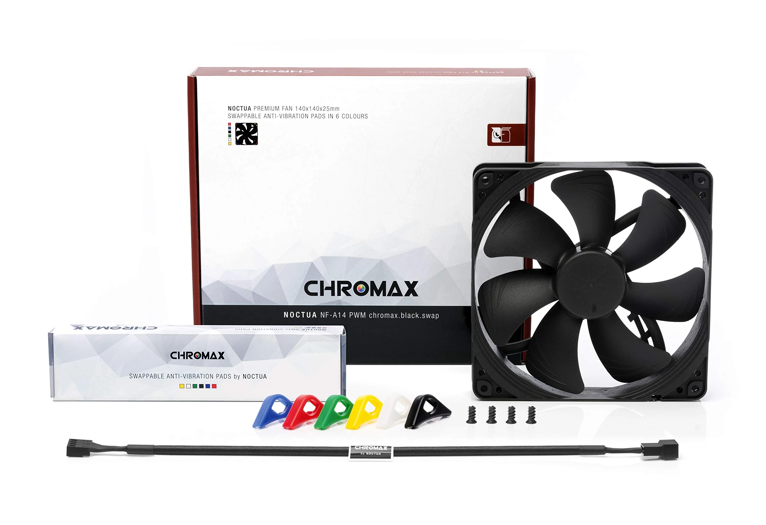 Fan Noctua NF-A14 PWM chromax.black.swap - Black - PWM - New