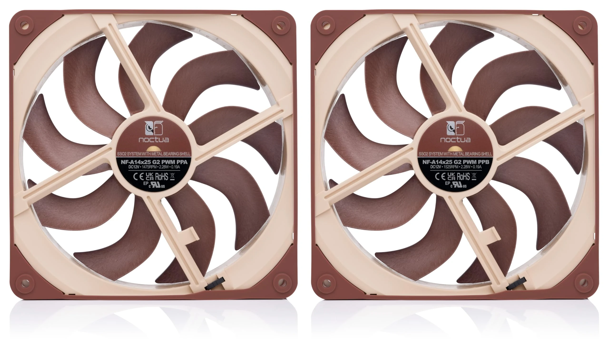 Fan Noctua NF-A14x25 G2 PWM - Brown/Beige - PWM - New