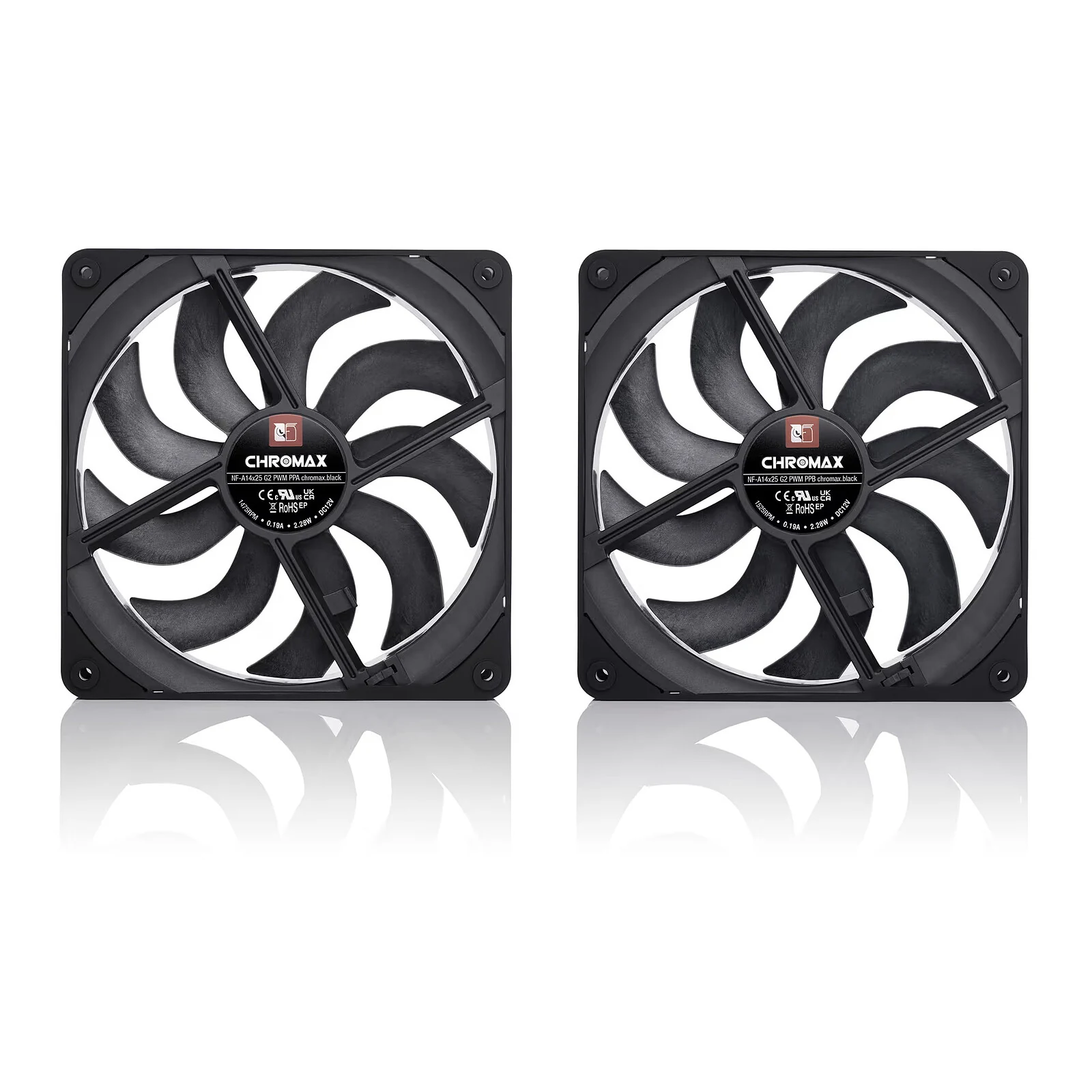 Fan Noctua NF-A14x25 G2 PWM chromax.black - Black - PWM - New