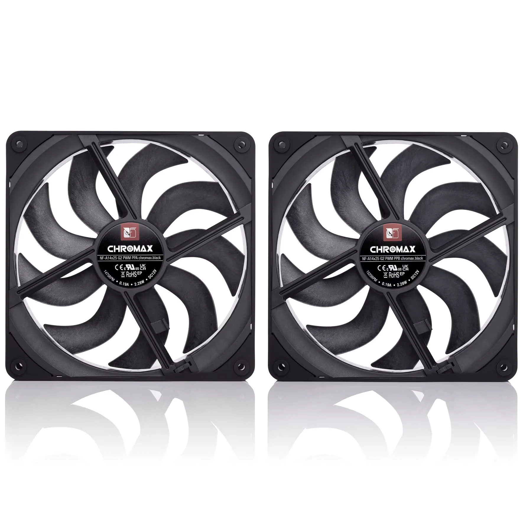 Fan Noctua NF-A14x25r G2 PWM chromax.black - Black - PWM - New