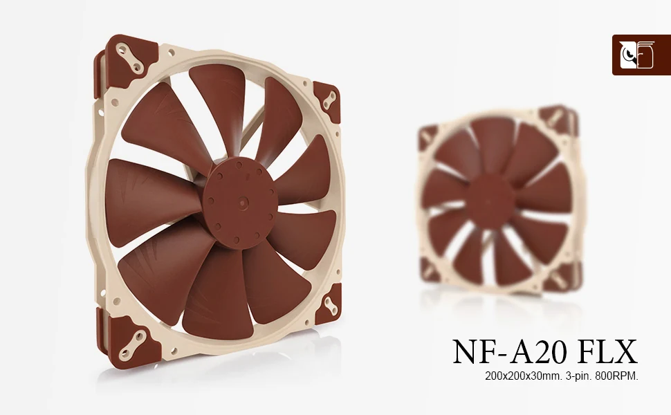 Fan Noctua NF-A20 FLX - Brown/Beige - 3 Pin - New