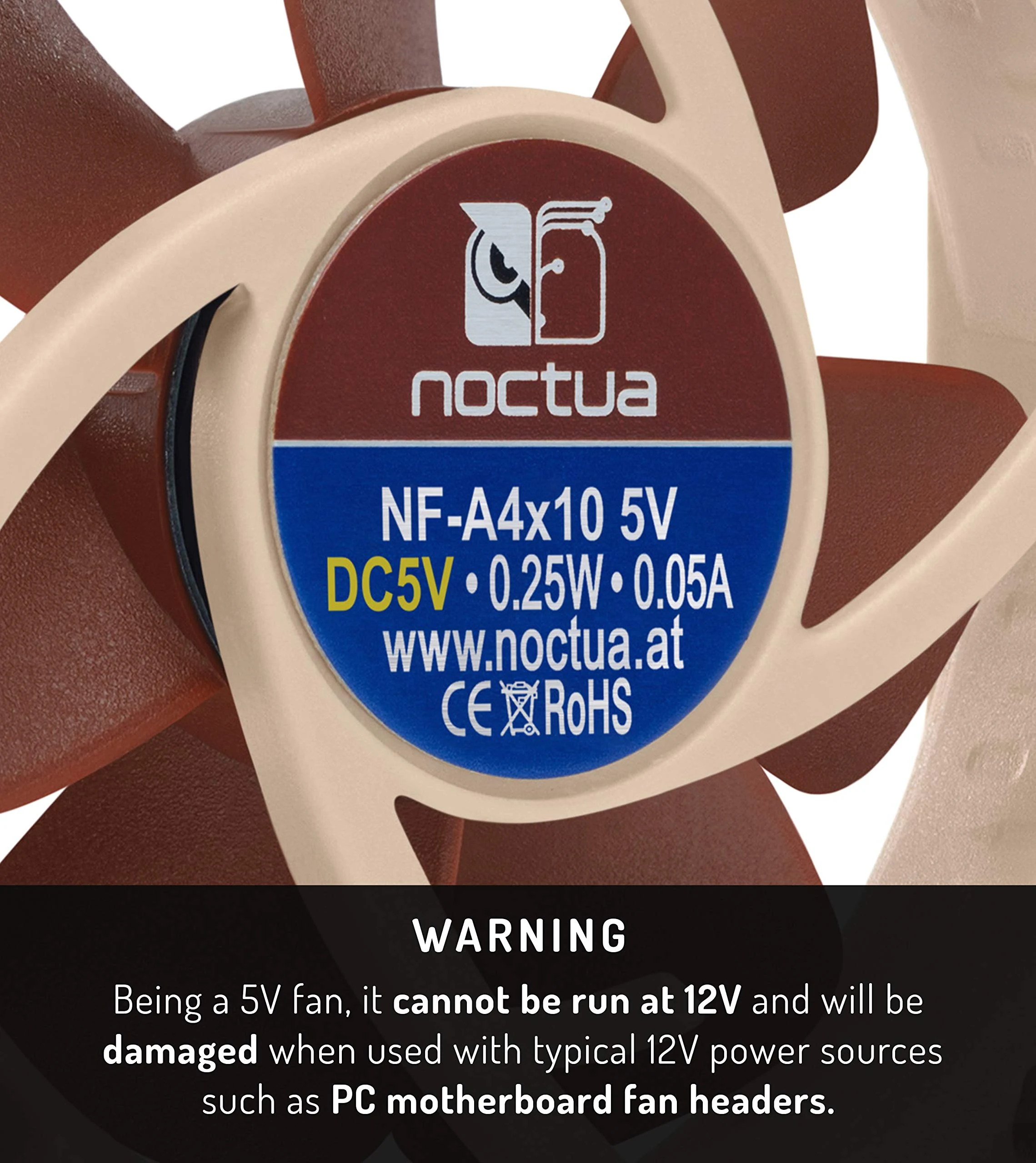 Fan Noctua NF-A4x10 5V - Brown/Beige - 5V - New