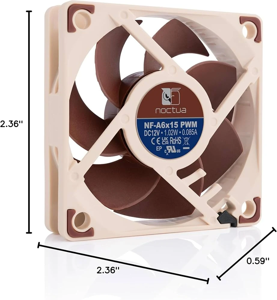 Fan Noctua NF-A6x15 PWM - Brown/Beige - PWM - New