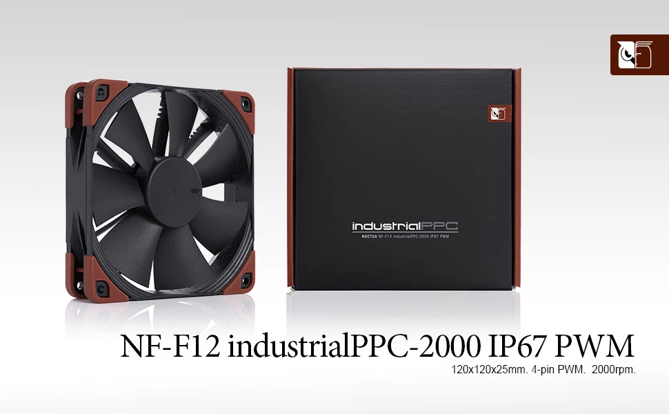 Fan Noctua NF-F12 industrialPPC-2000 - Black - 3 Pin - New