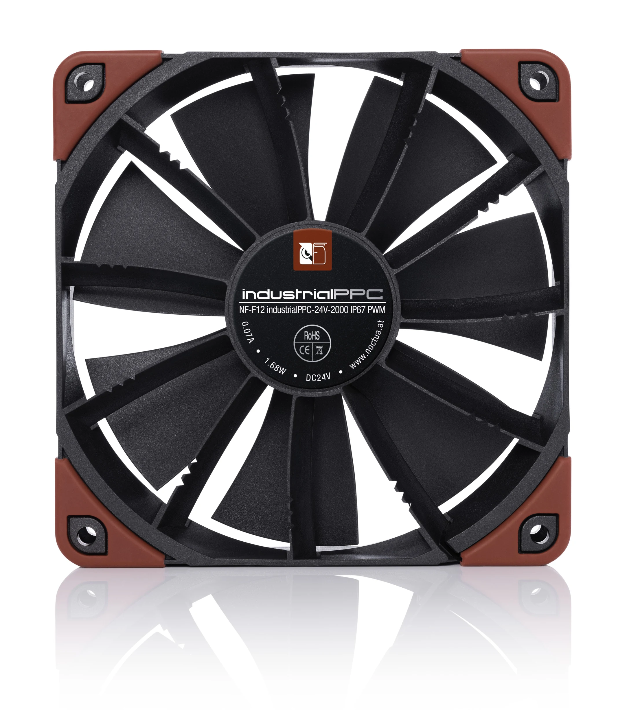 Fan Noctua NF-F12 industrialPPC-24V-2000 SP IP67 PWM - Black - 24V PWM - New