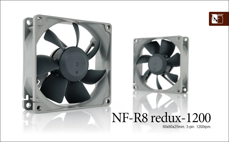 Fan Noctua NF-R8 redux-1200 - Grey - 3 Pin - New