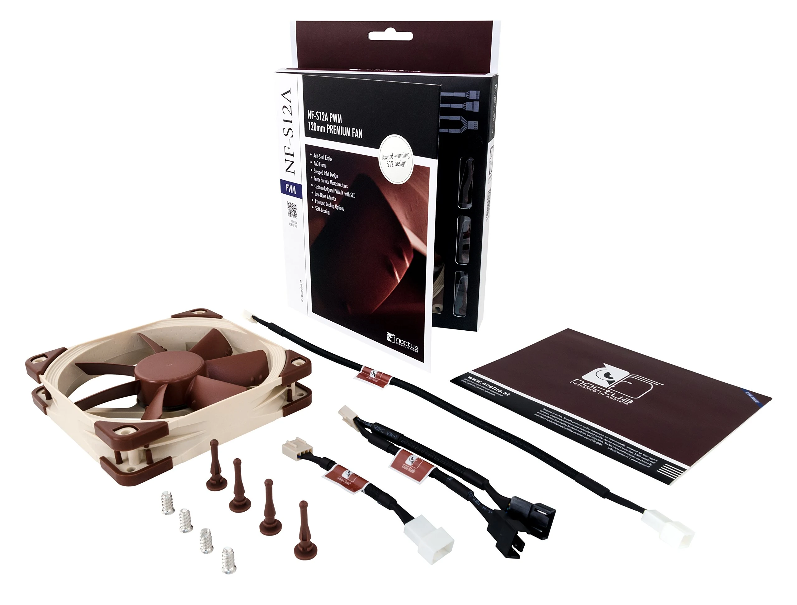 Fan Noctua NF-S12A PWM - Brown/Beige - PWM - New