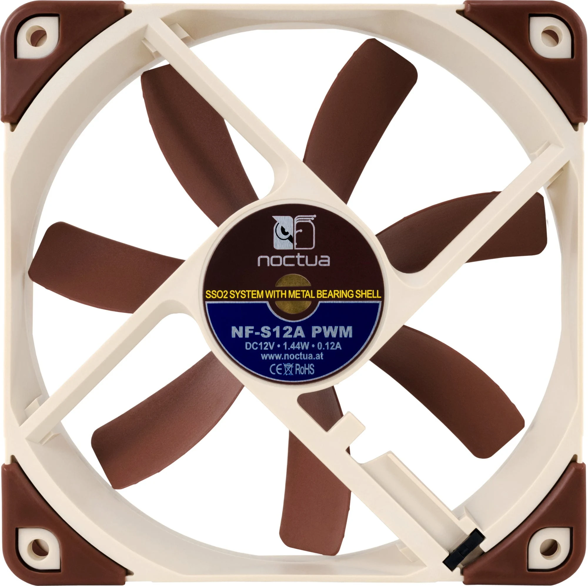 Fan Noctua NF-S12A PWM - Brown/Beige - PWM - New