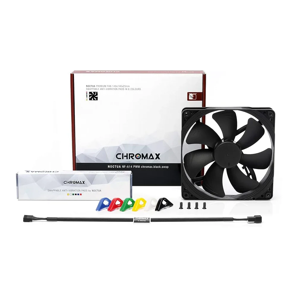 Fan Noctua NF-S12A PWM chromax.black.swap - Black - PWM - New