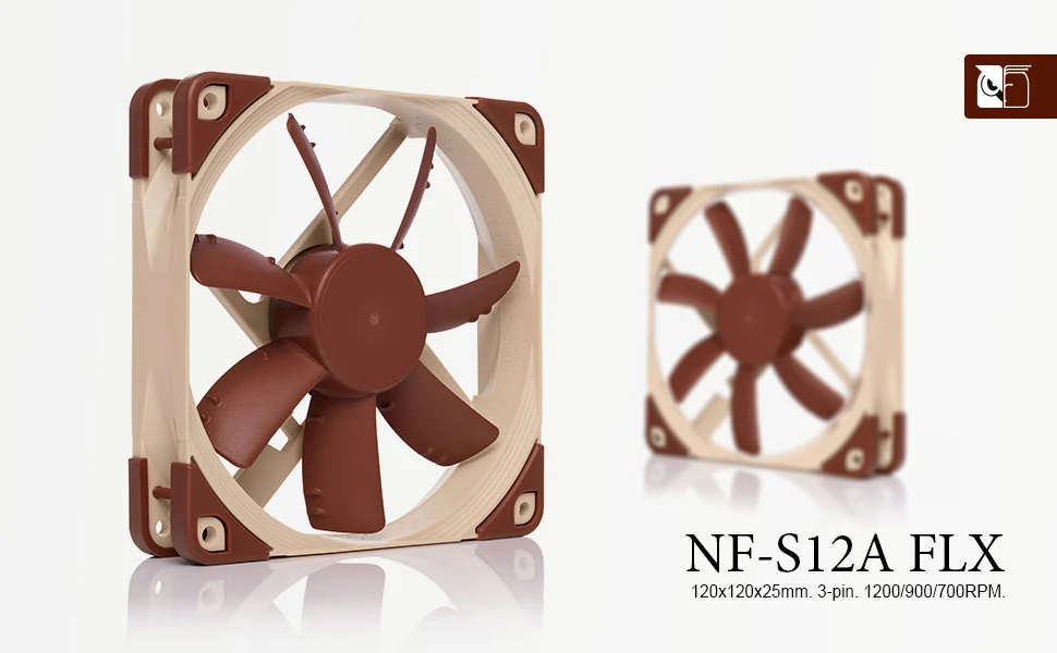 Fan Noctua NF-S12A ULN - Brown/Beige - 3 Pin - New