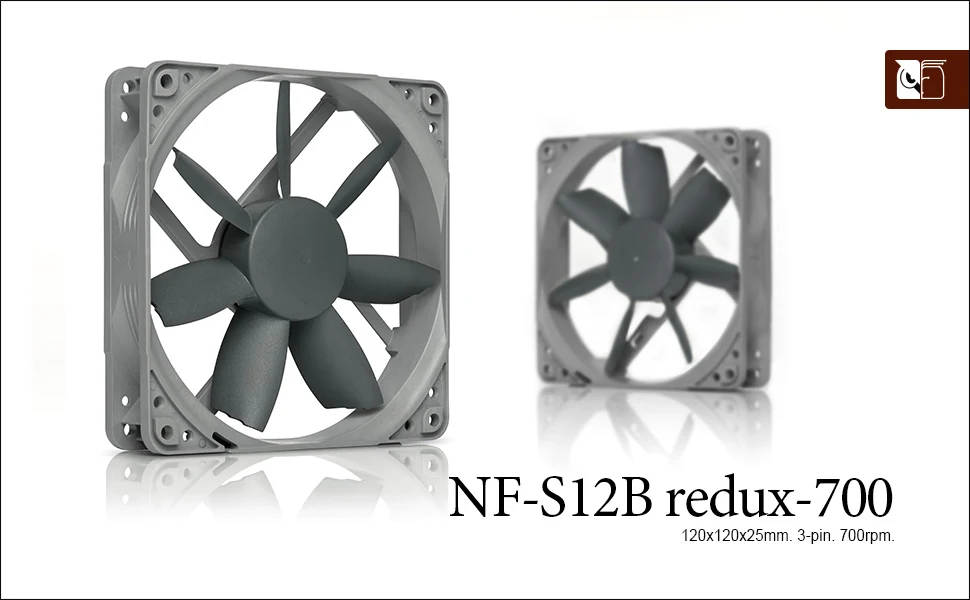 Fan Noctua NF-S12B redux-700 - Grey - 3 Pin - New