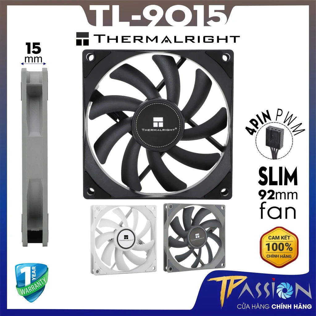 Fan Thermalright TL-9015 - Black - PWM - New