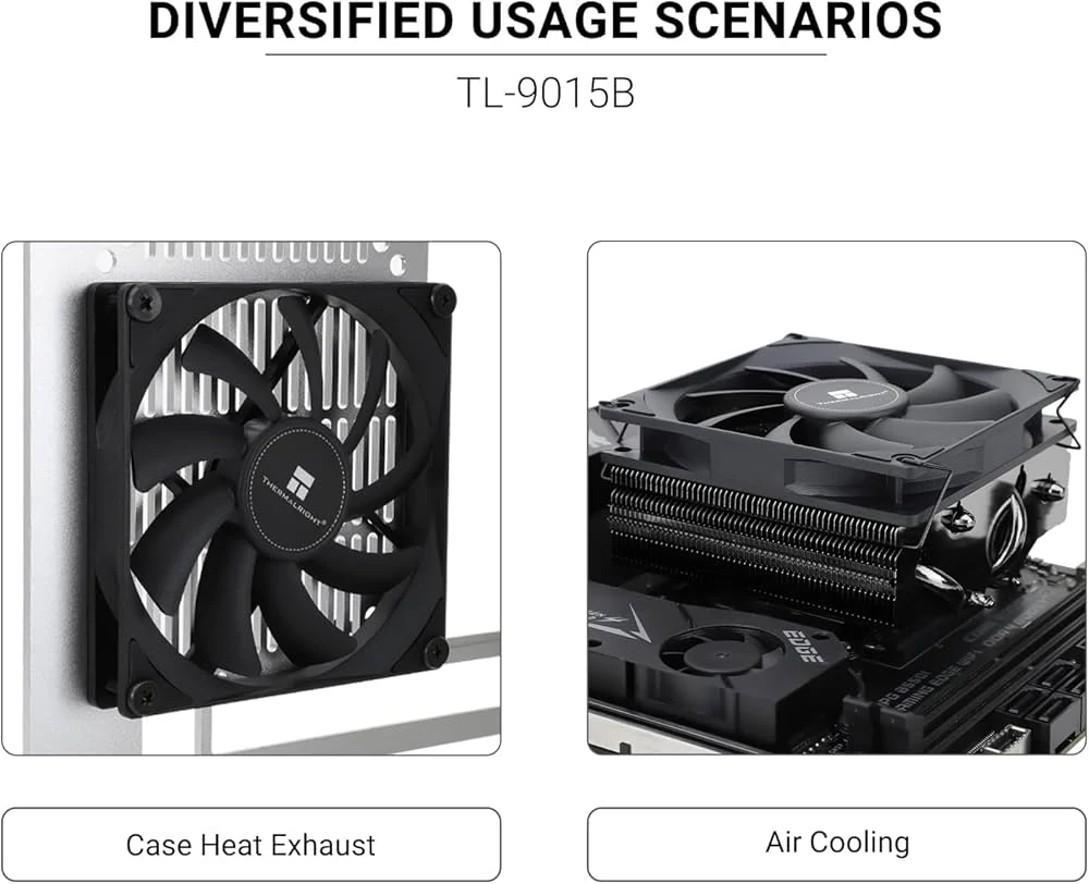 Fan Thermalright TL-9015B - Black - PWM - New