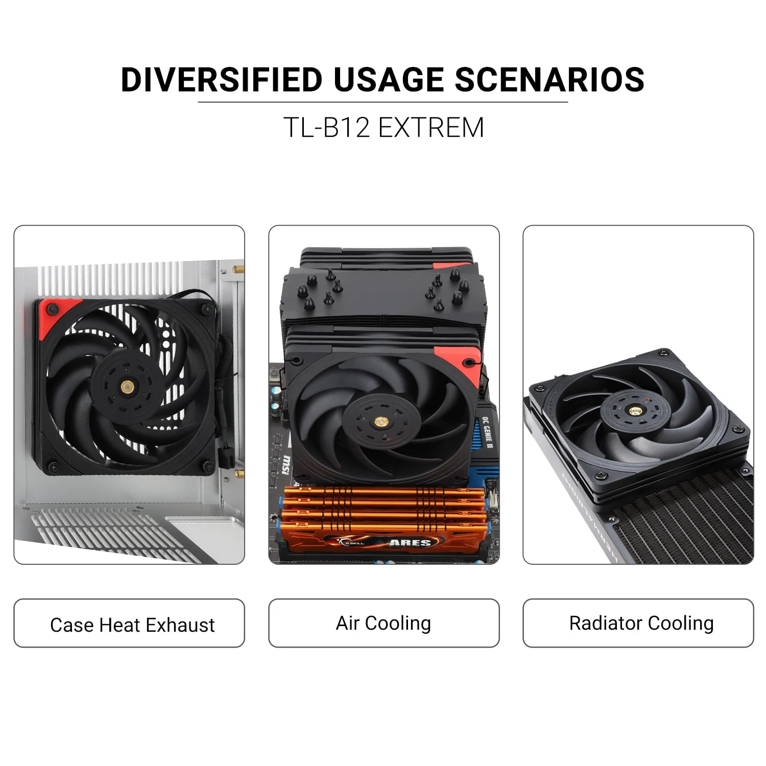 Fan Thermalright TL-B12 - Black - PWM - New