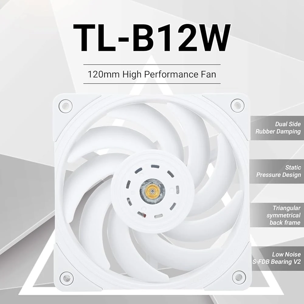 Fan Thermalright TL-B12W - White - PWM - New