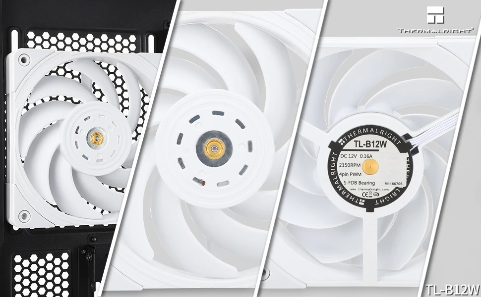 Fan Thermalright TL-B12W - White - PWM - New
