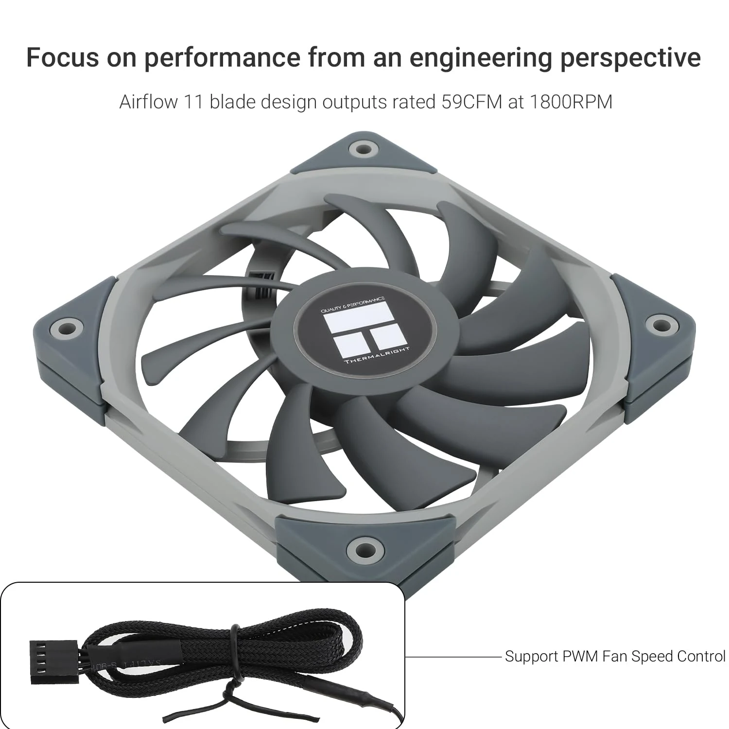 Fan Thermalright TL-C12015 - Black - PWM - New