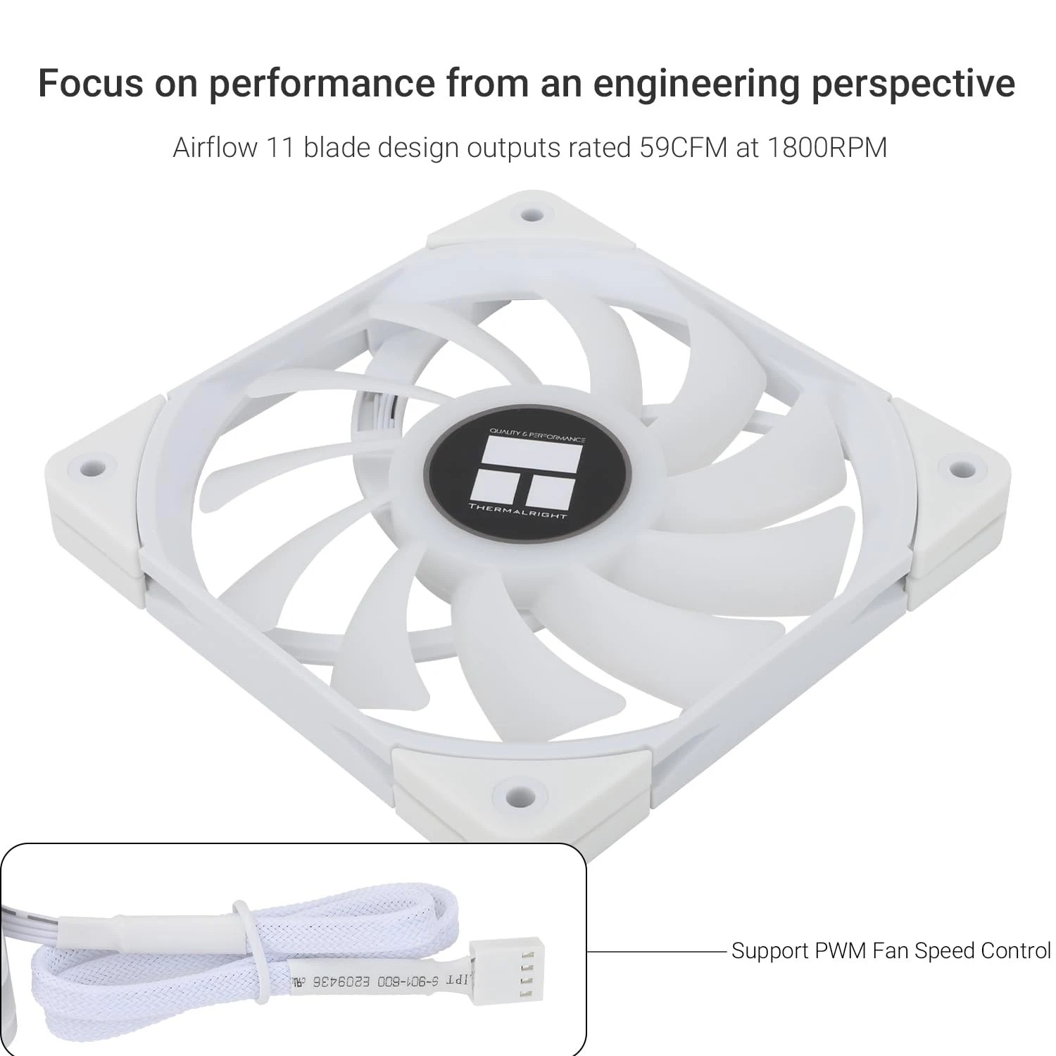 Fan Thermalright TL-C12015W - White - PWM - New