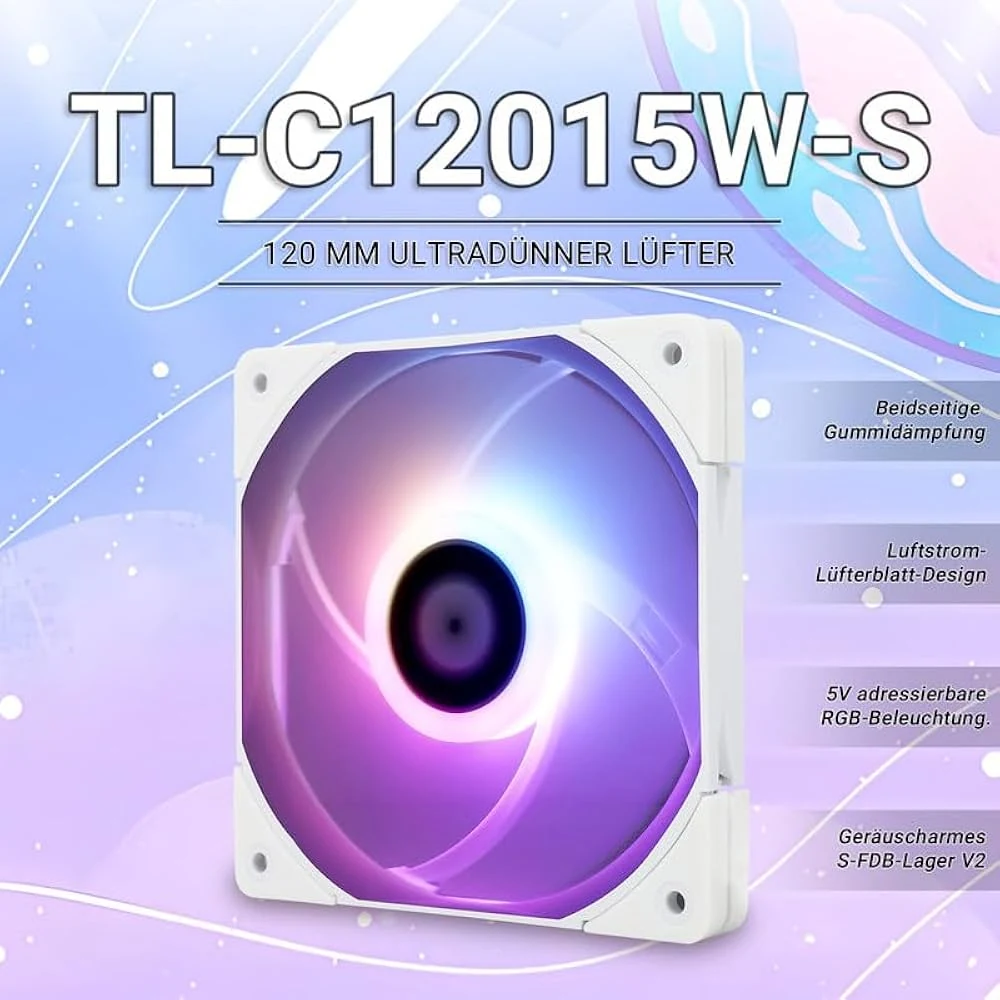 Fan Thermalright TL-C12015W - White - PWM - New