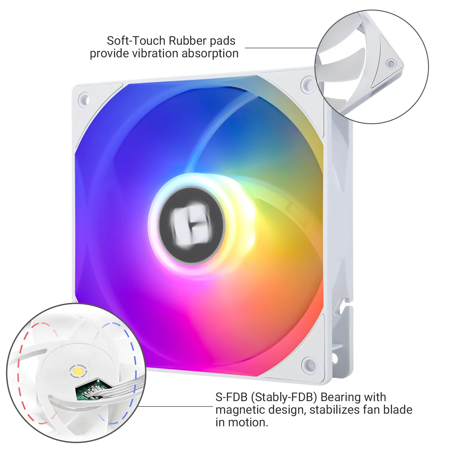 Fan Thermalright TL-C12RW Reverse Blade - White - PWM - New