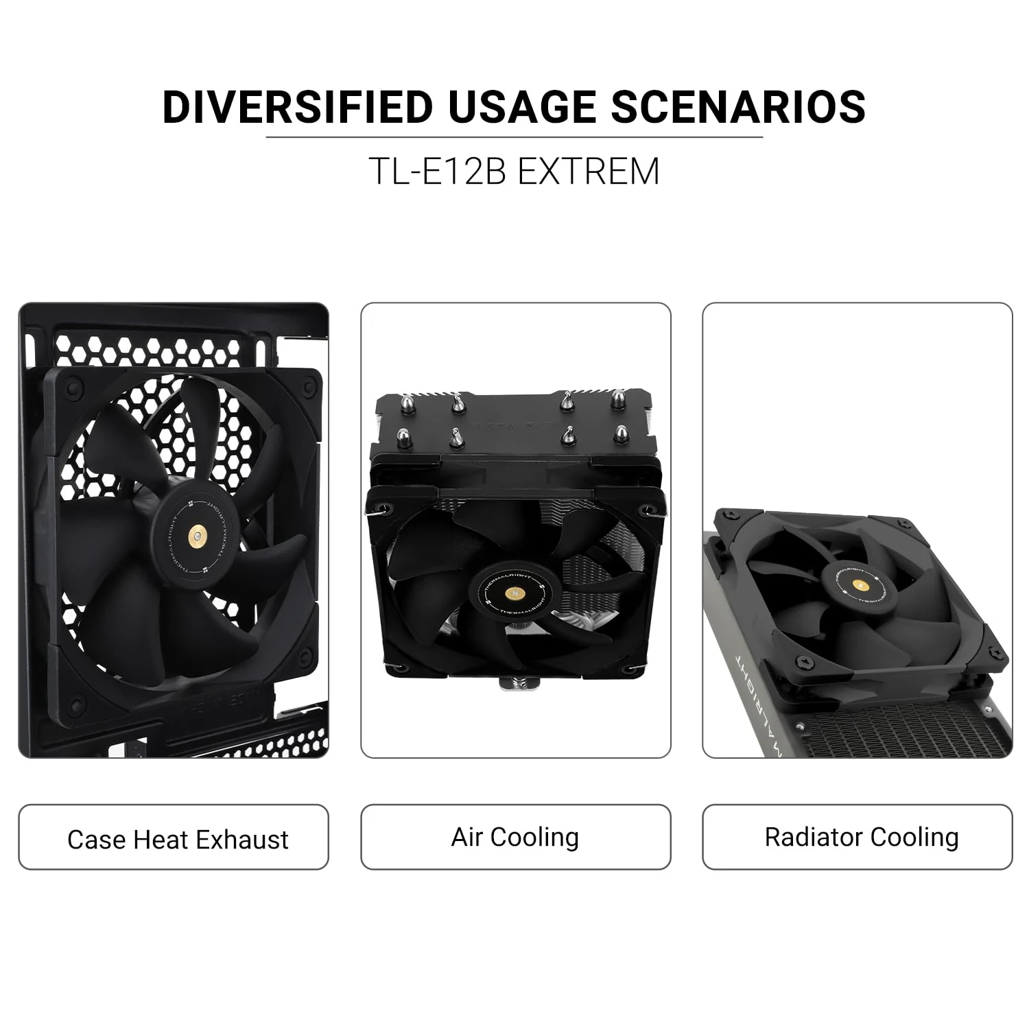Fan Thermalright TL-E12 - Black - PWM - New