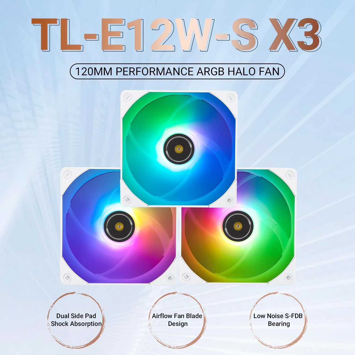 Fan Thermalright TL-E12W-S - White - ARGB - New